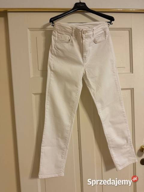 Massimo Dutti jeansy damskie 34 białe spodnie XS Rozmiar 34(XS) Odzież damska Częstochowa sprzedam