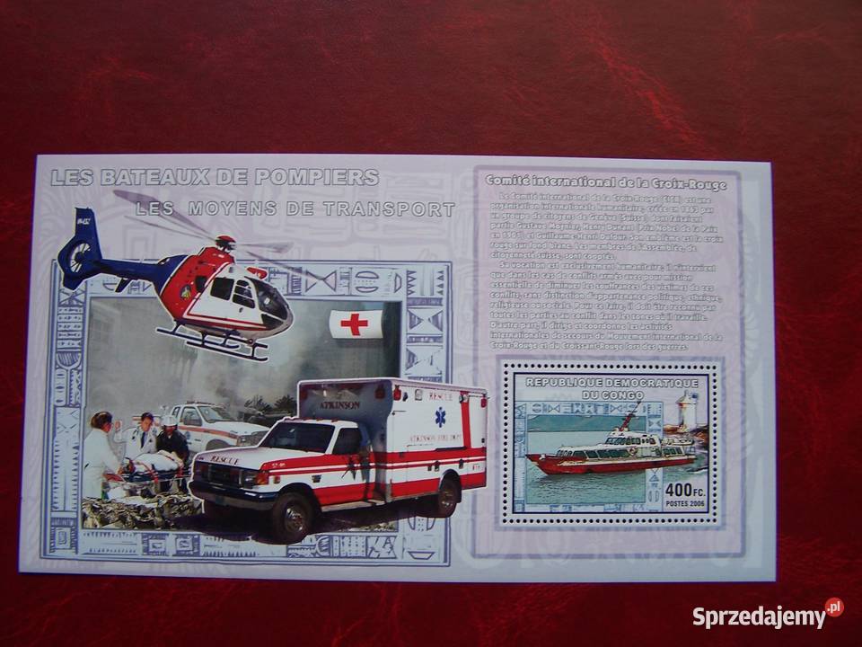 Kongo 2006 MNH Pojazdy ratownicze Transport Tychy sprzedam