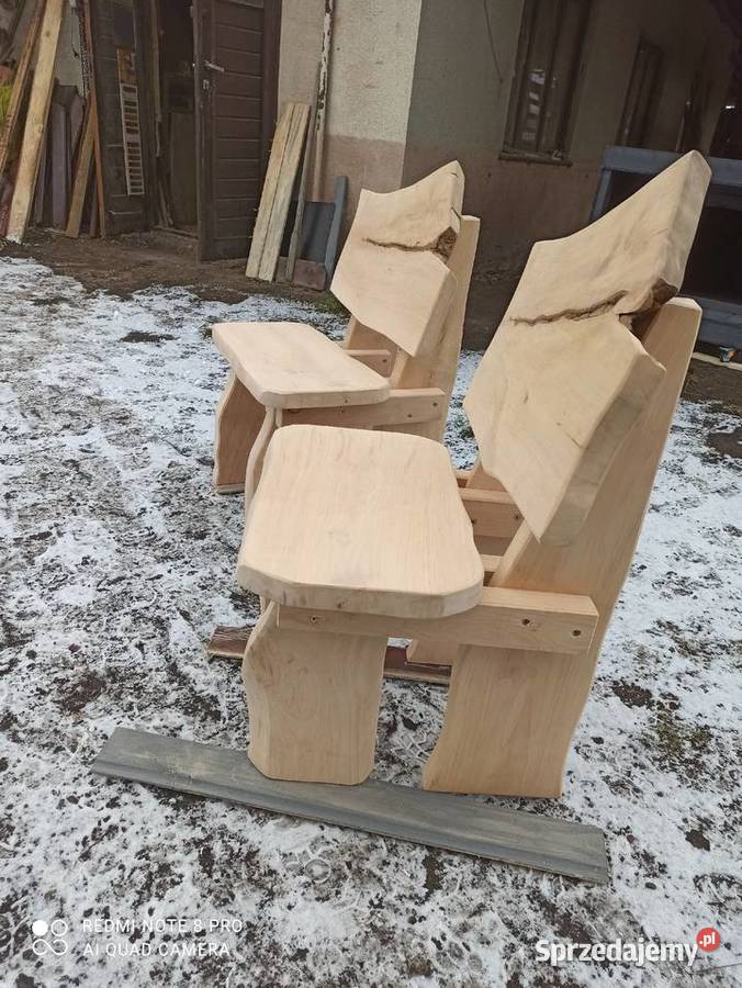 krzesło ogrodowe masywne olcha