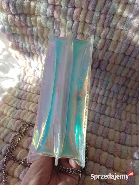 ZARA Hologramowa torebka listonoszka wieczorowa Listonoszka