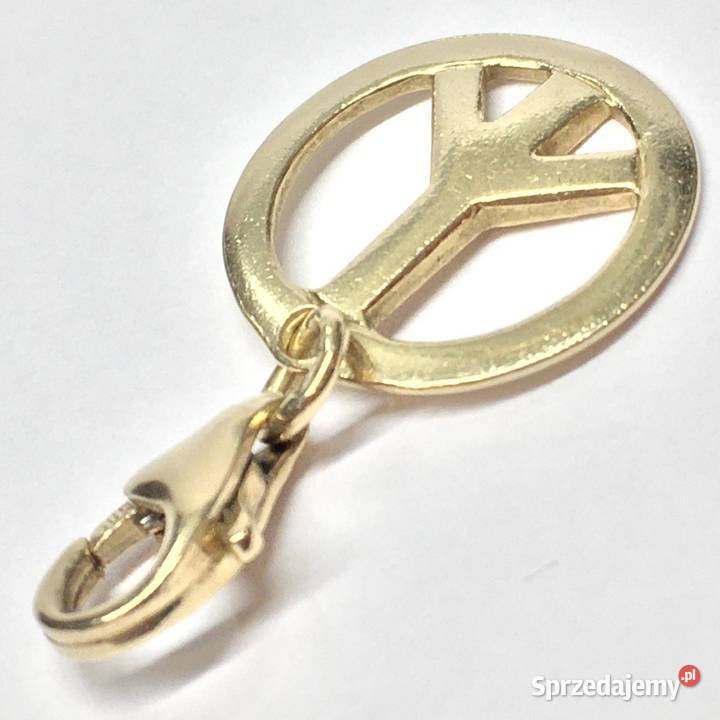 Złota ZAWIESZKA 585 14K Wisiorek PEACE symbol sprzedam