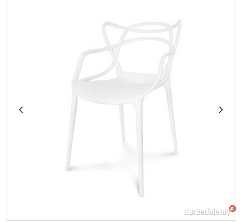 Białe krzesło ogrodowe Darmowa dostawa