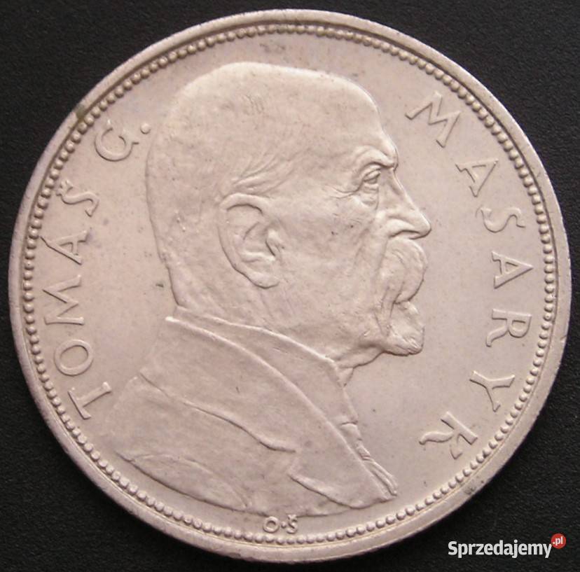 CZECHOSŁOWACJA 20 KORON 1928 MASARYK SREBRO STAN Łódź
