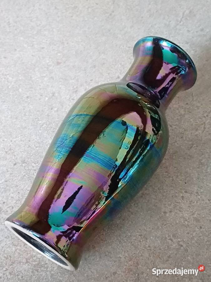 vintage wazon opalizujący Nowy Targ