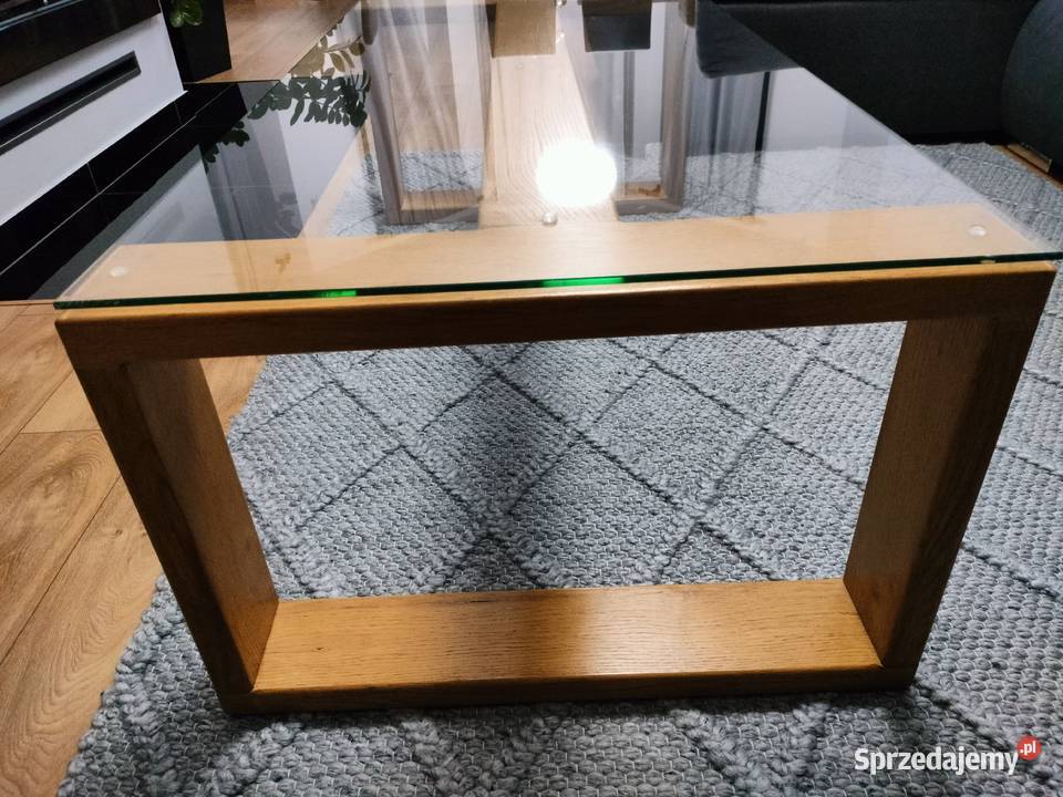 Ława dębowa ze szklanym blatem podkarpackie Nisko