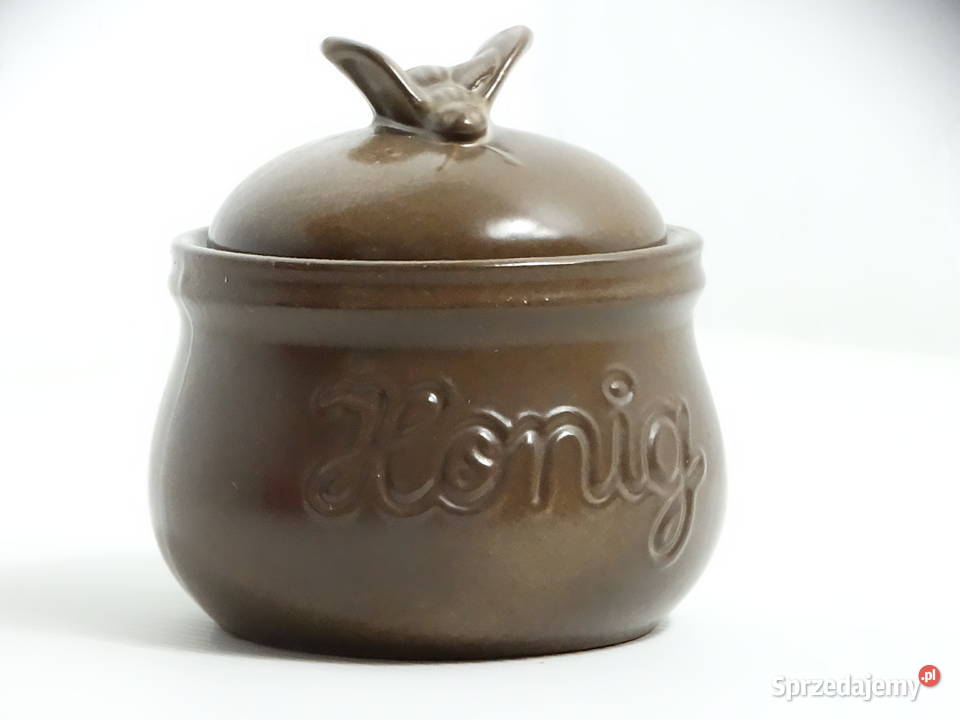 Ceramiczny pojemnik na miód z pszczołą Honig Biłgoraj sprzedam