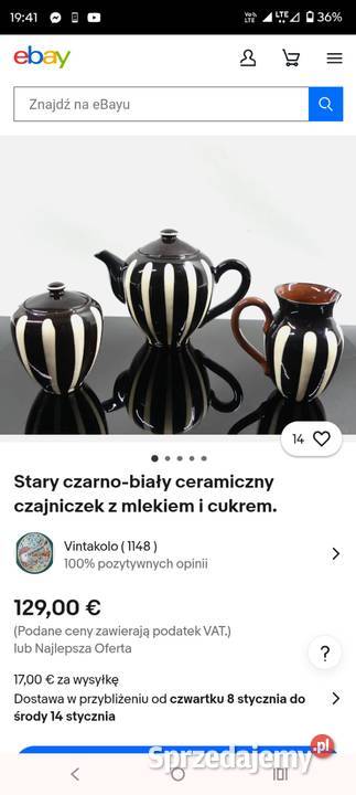 Stary Zestaw do kawy Porcelana i szkło sprzedam