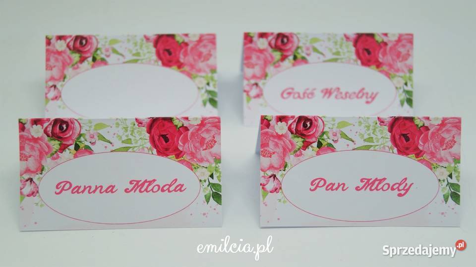 Winietki wykonane na zamówienia ŚLUB Wedding Pozostałe