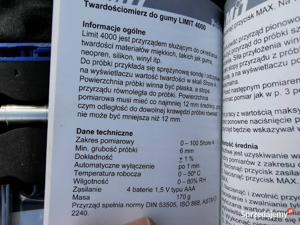 Twardościomierz Limit 4000 nowy Biznes i Przemysł Mikołów