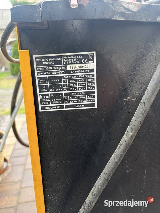 Spawarka MIGMAG TIGER 3000 Khtreiber 250A 400V Wierzeja