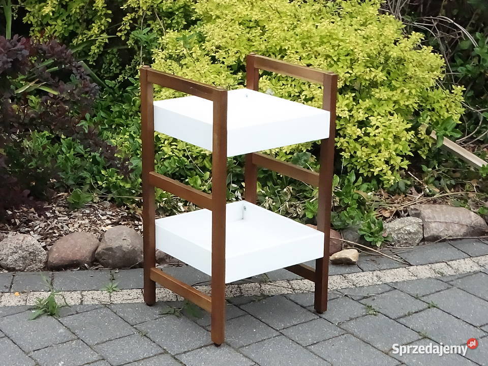 Stylowy regał stolik pomocniczy Tchibo Drewno 34cm