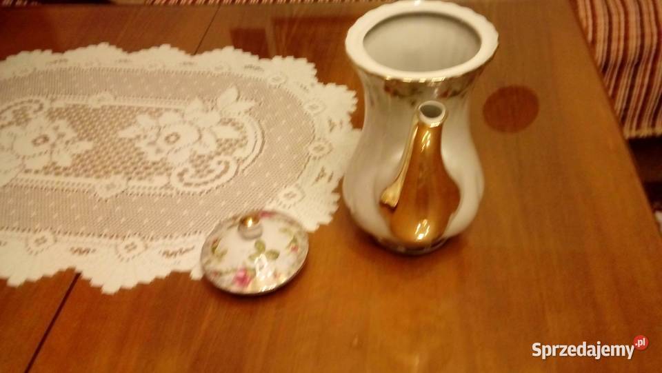 Dzbanek i świecznik trójramienny porcelana Warszawa sprzedam