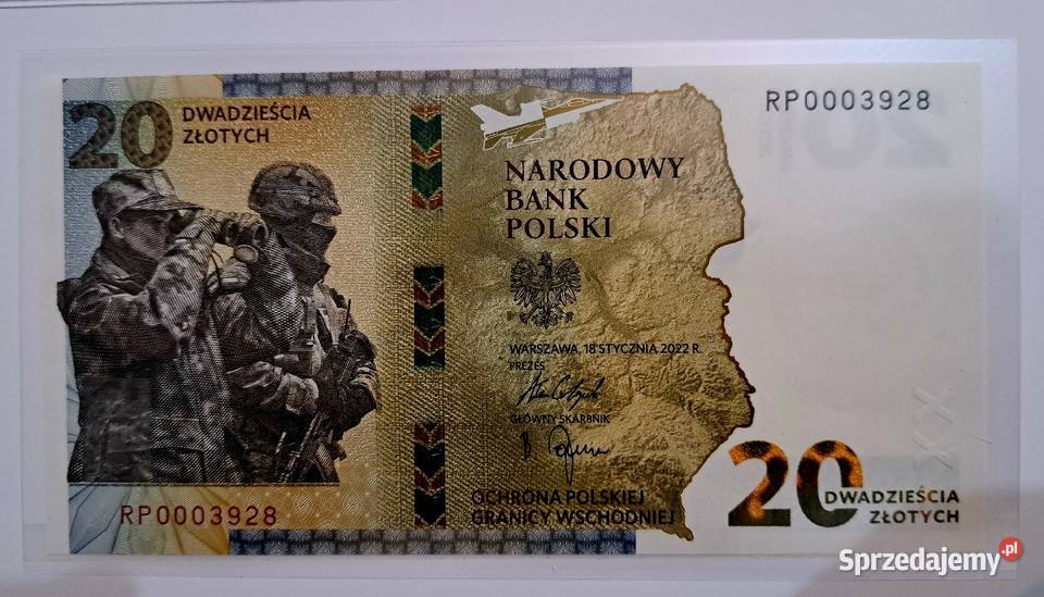 Banknot 20 Ochrona polskiej granicy wschodniej Rabka-Zdrój