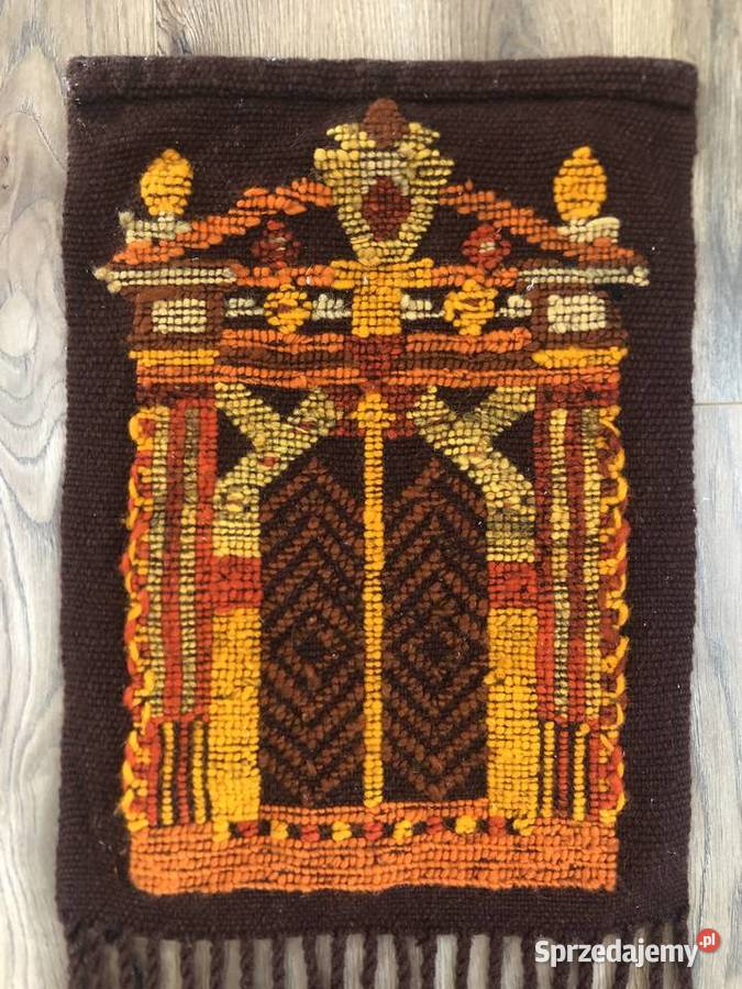 Wełniany kilim Cepelia lata 70 XX w Vintage PRL