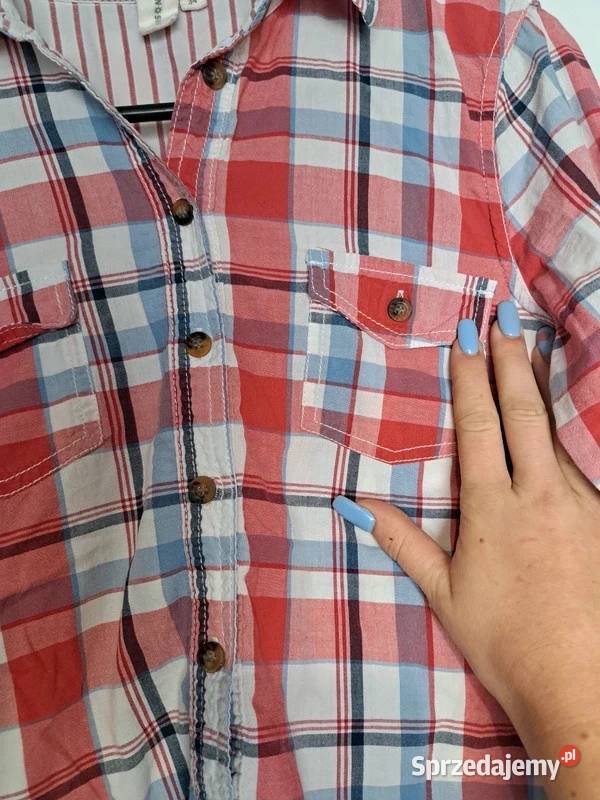 Koszulka w kratę 365 Sunshine 34 100 bawełna Bluzki i koszule Trąbki Wielkie