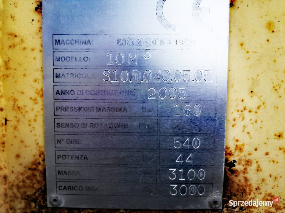 Wóz paszowy Paszowóz Sgariboldi 10ST kujawsko-pomorskie