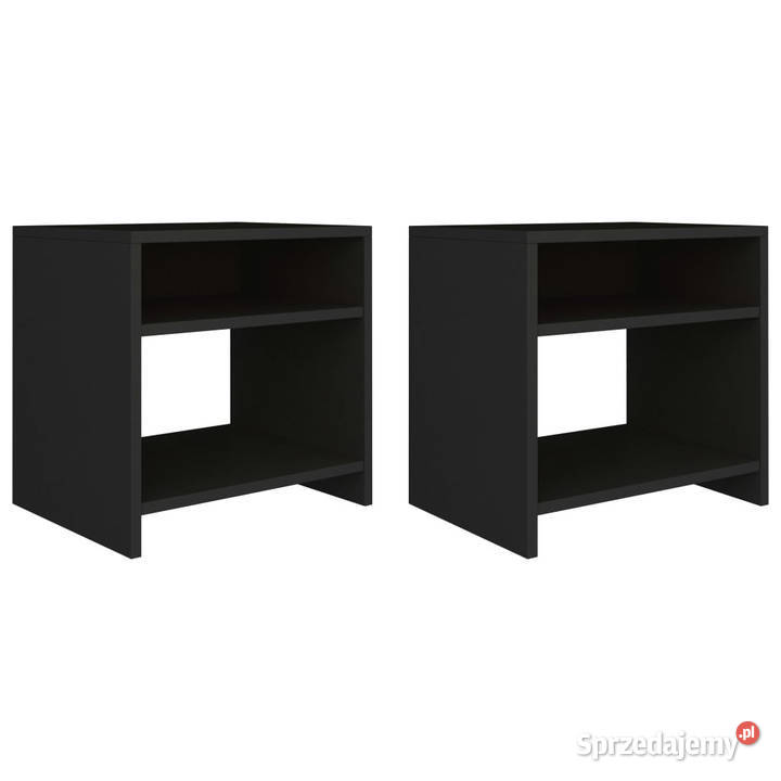 Szafki nocne 2 czarne 40x30x40 materiał Nocne Warszawa