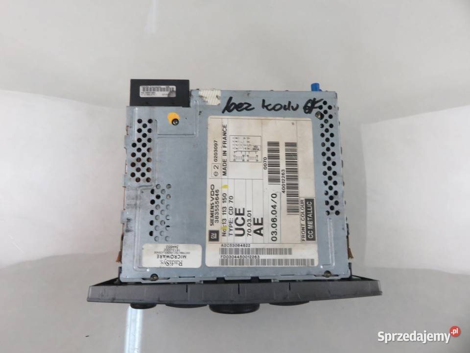 RADIO WYŚWIETLACZ OPEL SIGNUM 13113150 Radioodtwarzacze