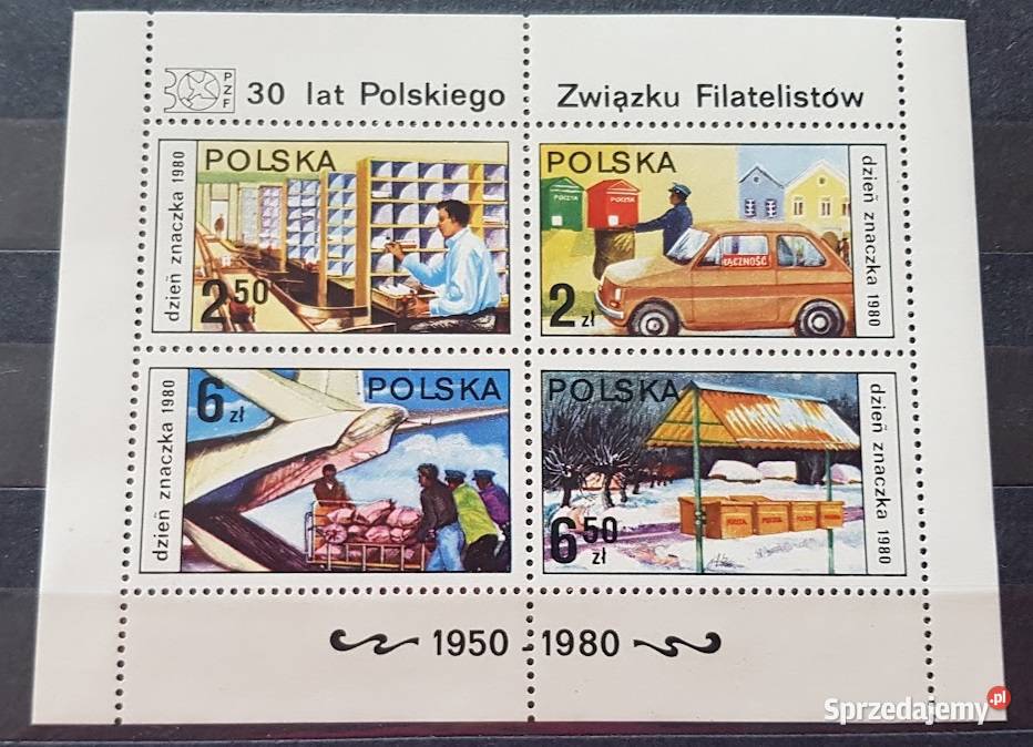 Znaczki pocztowe - 30 lat Polskiego Związku Filatelistów
