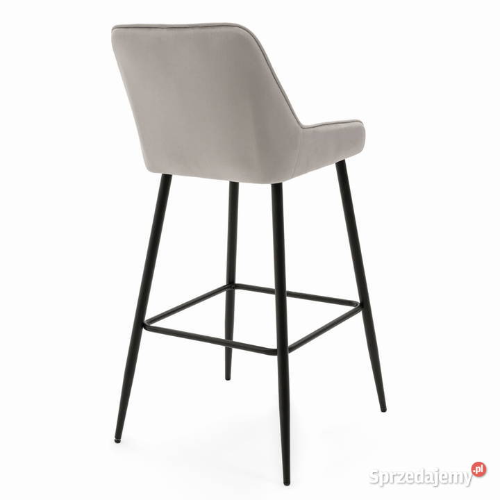 Jasnoszary Hoker Tapicerowany Vasto Wysyłka 24H 49cm Krzesła Tarchały Małe