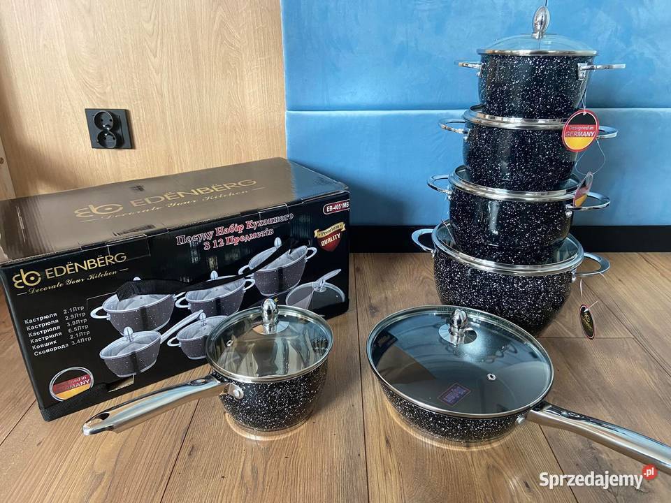 Zestaw marmurowych garnków EDENBERG Kraków