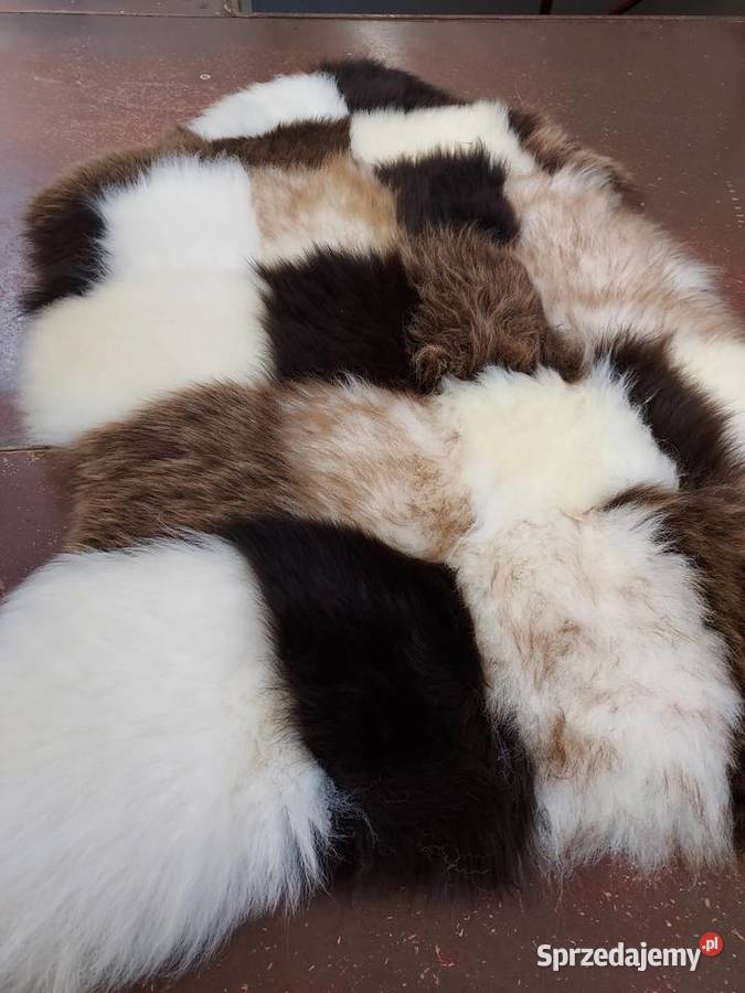 Skóra Owcza Naturalna Kratka Szachownica