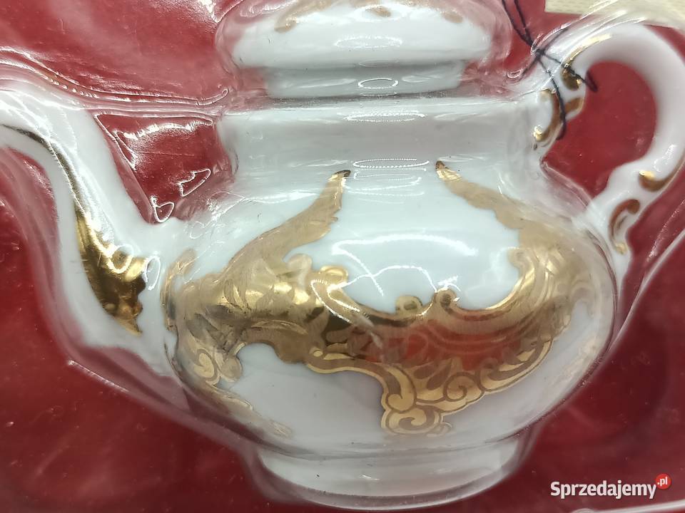 Imbryk kolekcja miniaturka Porcelana Art biel i