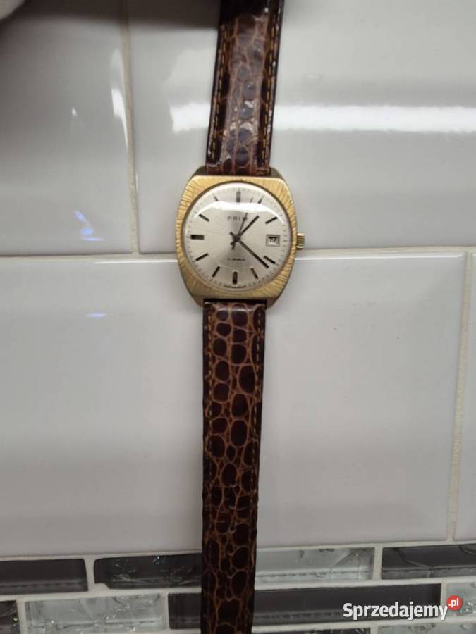 Piękny zegarek mechaniczny Au 10 PRIM Chorzów