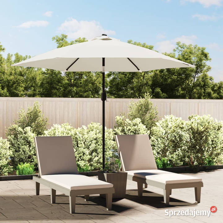 Parasol z LED na wysięgniku 3 m piaskowy WM42204 Pozostałe sprzedam