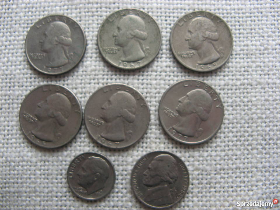 monety Quartet Dollar USA zachodniopomorskie Szczecin