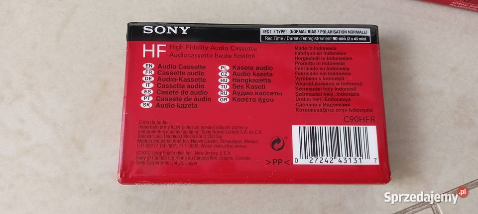 Kaseta magnetofonowa Sony HF 90 Sędziszów