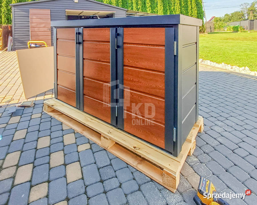 Zabudowa koszy na śmieci wiata obudowa Iława