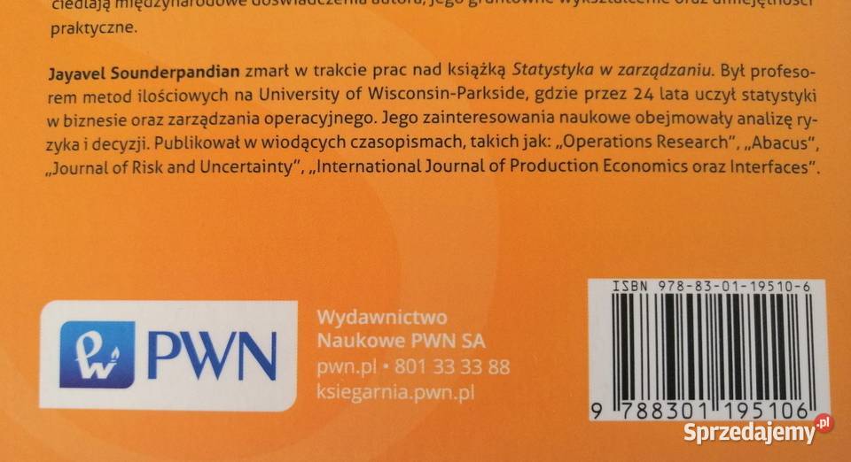 Statystyka w zarządzaniu z płytą Amir Aczel J łódzkie Zgierz