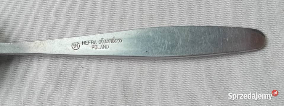 Łyżeczka ze stali nierdzewnej Hefra logo GS PRL Koźminek