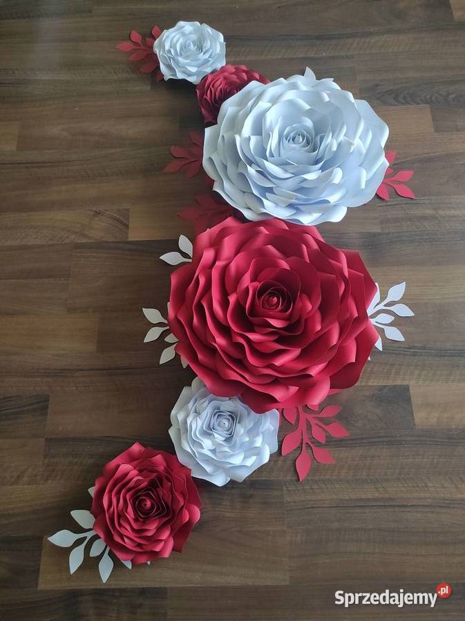 Zestaw róż z papieru 3D Lądek