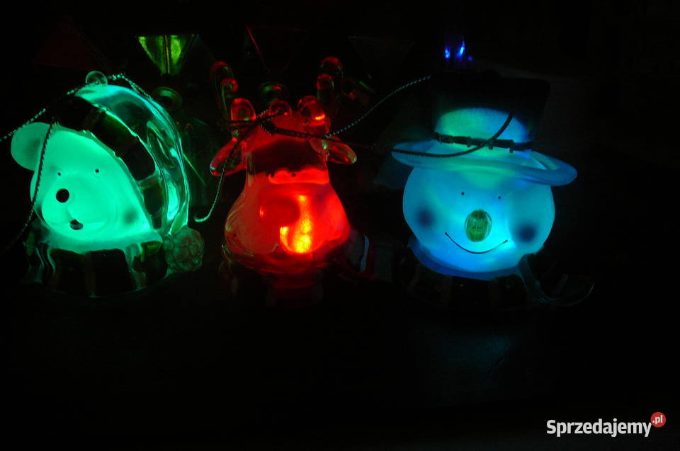 Figurki świąteczne podświetlane Nowe bałwan miś Wrocław