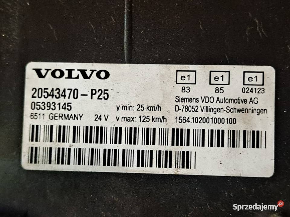 Licznik ZEGAR VOLVO VDO FH FM 20543470P25