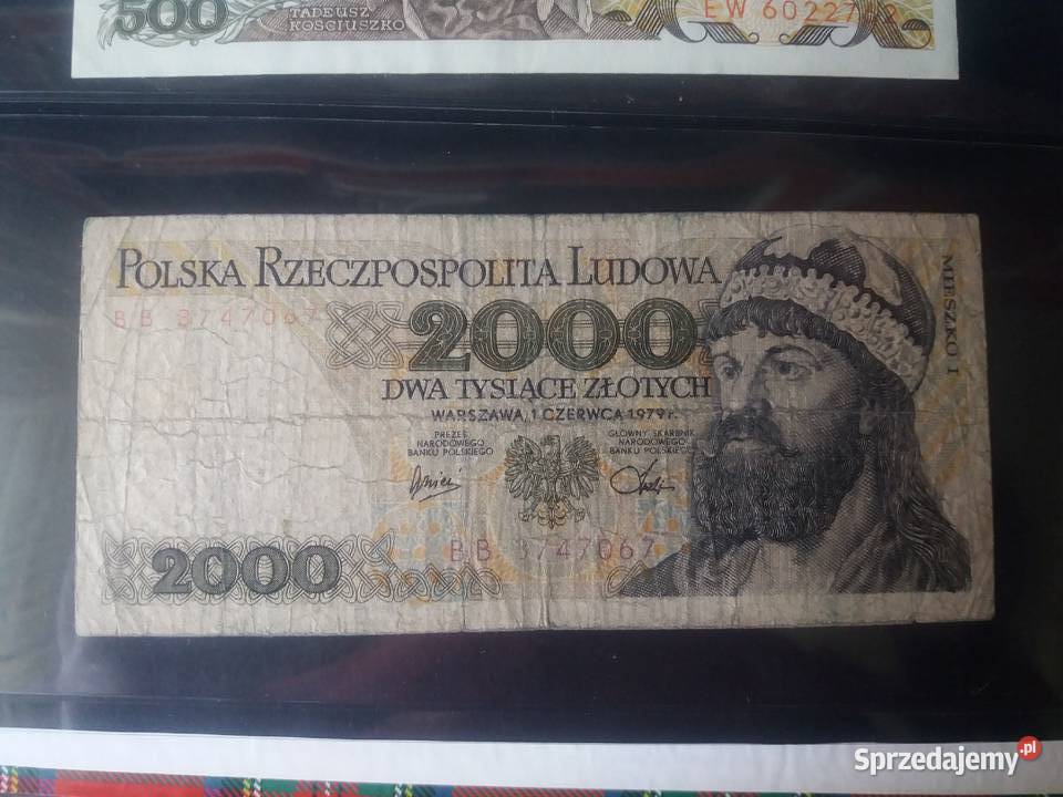 Banknot 100 500 2000 5000 Będzin