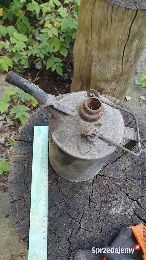 Olejarka duża bańka kanka oliwiarka stara Warszawa
