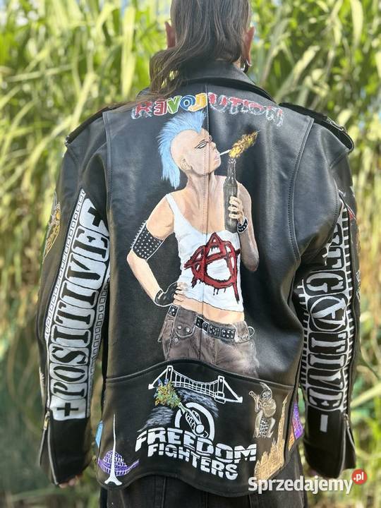 Malowanie ubrania custom kurtki art portret Tomaszów Mazowiecki