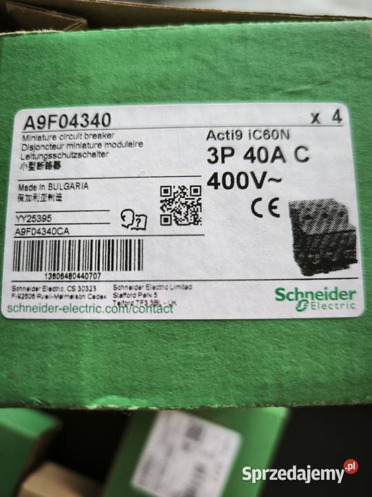A9F04340 SCHNEIDER ELECTRIC Wyłącznik nadprądowy Zabezpieczenia i rozdzielnice Plewiska