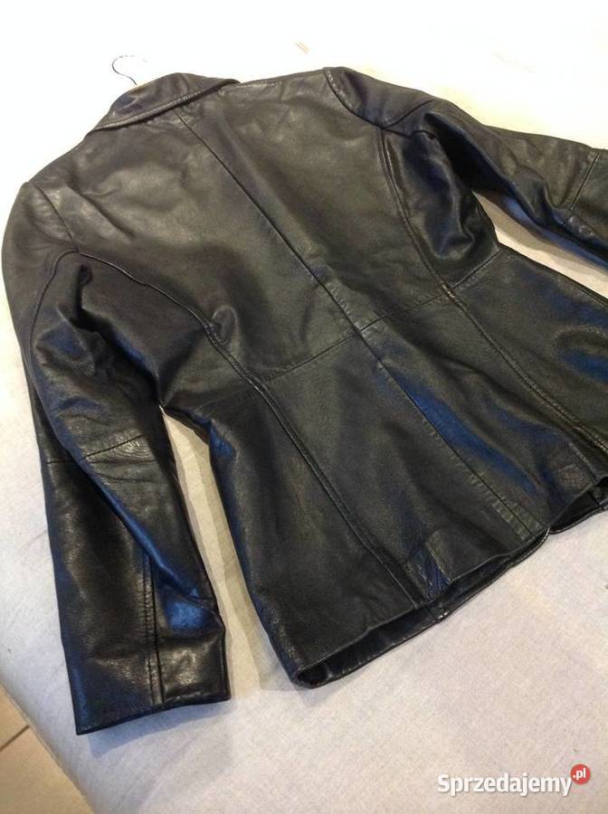 Marynarka Kurtka Skórzana Damska S Czarna skóra Kurtki i płaszcze Nowa Sól