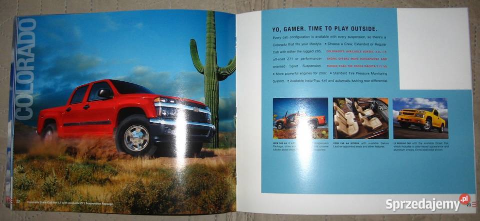 Chevrolet Cars Trucks 2007 prospekt katalog pomorskie Kępice