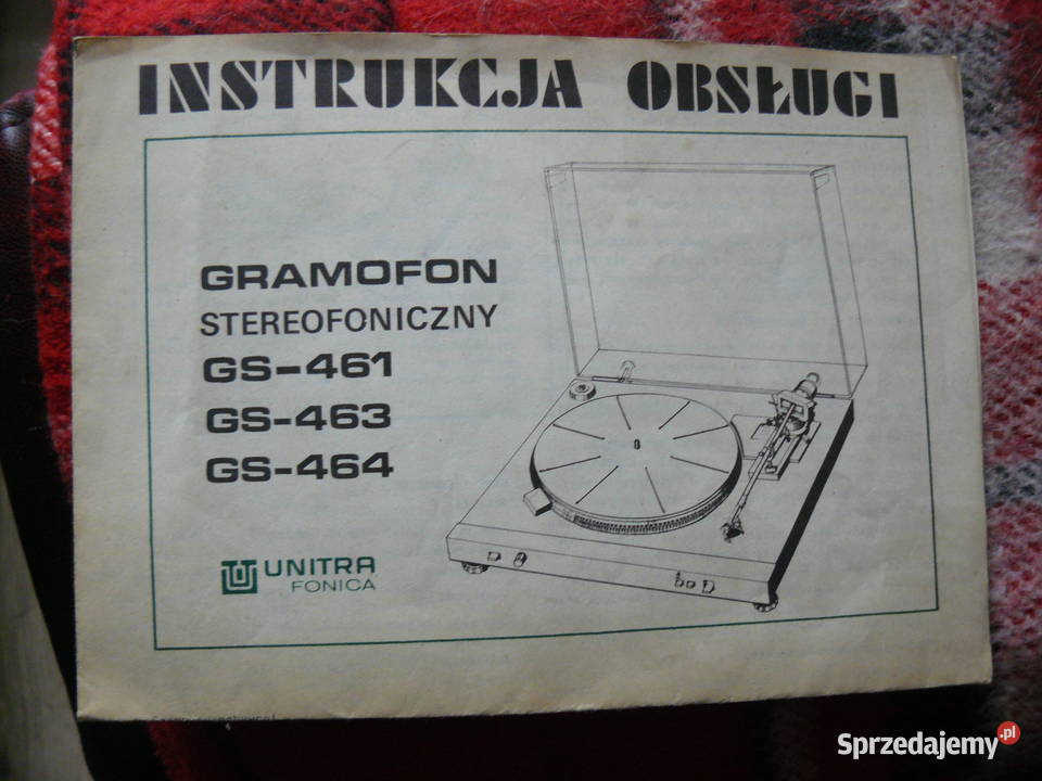 Instrukcja i schemat gramofonu Unitra Fonica Poradniki, albumy i reportaże Nowa Sól