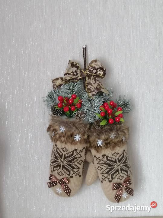 Wianek świąteczny z rękawiczkami Ozdoby śląskie Katowice sprzedam