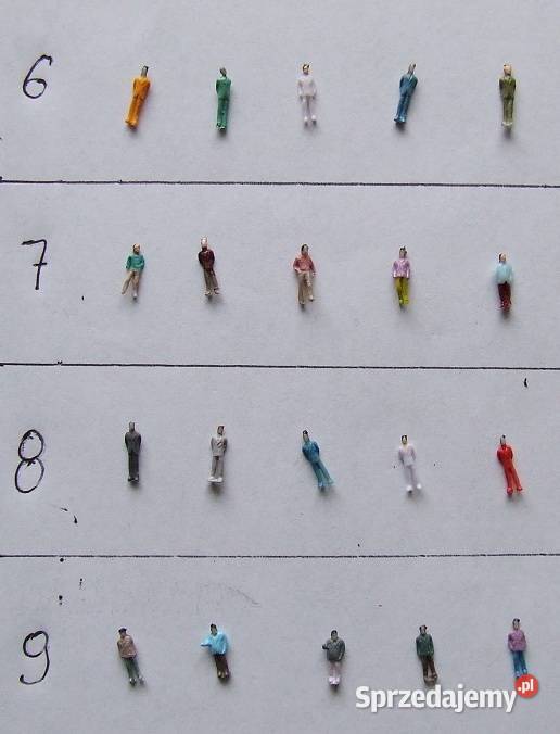 Figurki h10 mm do skali N sztuk 5 zestaw Kraków