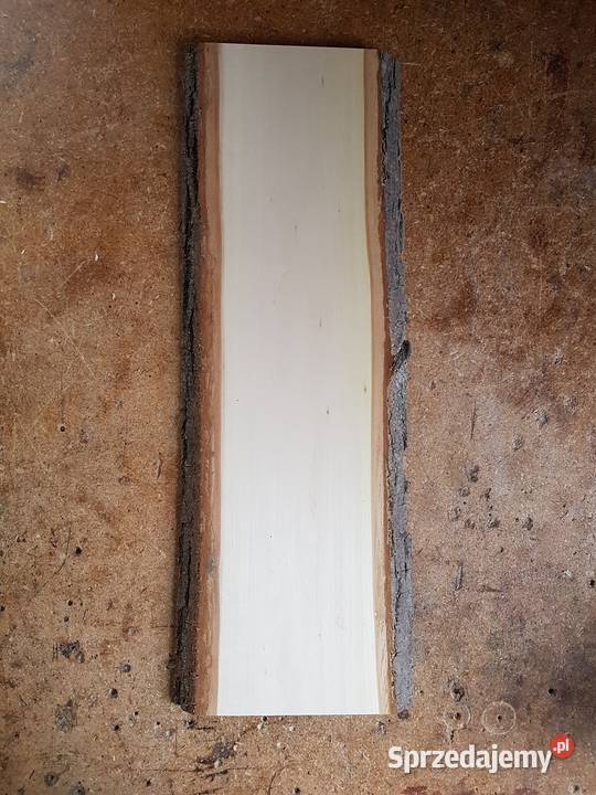 Deska lipowa z korą 60x125x25 rzeźba ikony Rękodzieło Łódź