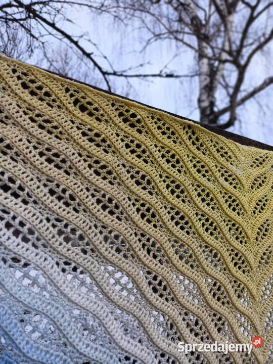 Piękna chusta ombre handmade dolnośląskie