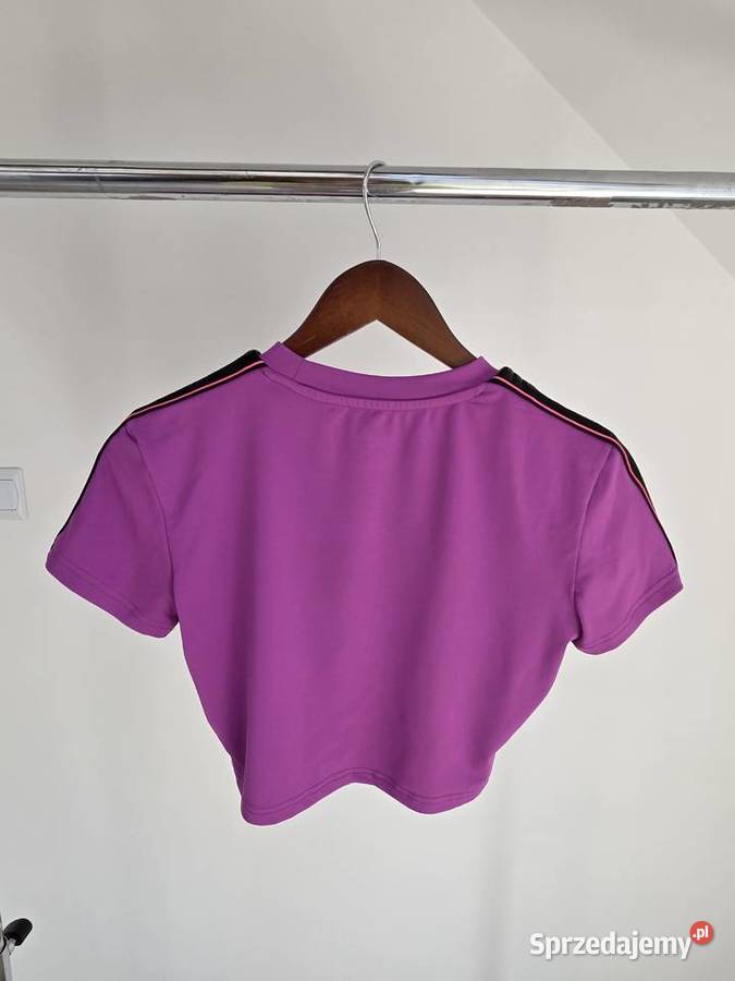 Fioletowy sportowy top crop bluzka Ellese Liszki