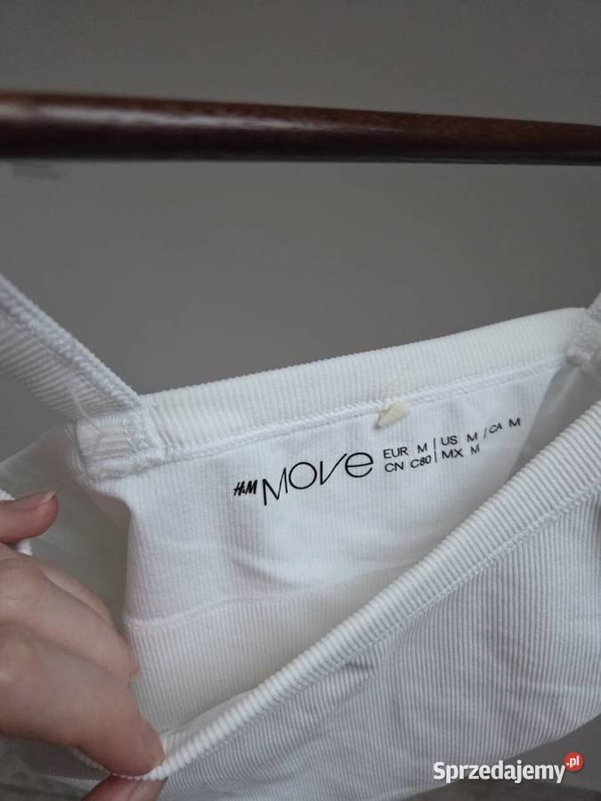 Biały sportowy biustonosz Medium Support Move